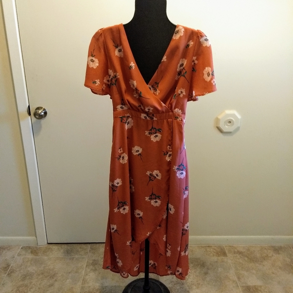 June & Hudson Faux Wrap Dress